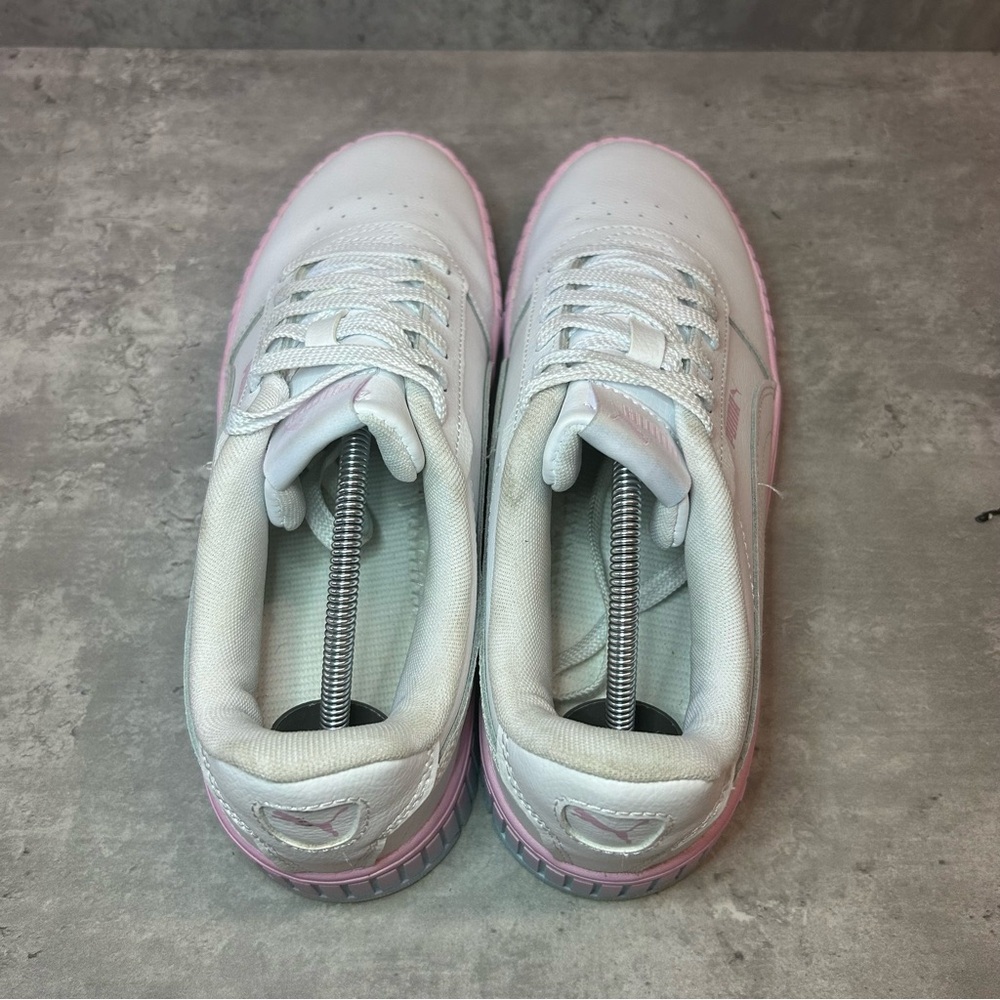 Puma Carina 2.0 Leather Sneakers 392996-01 Womens sz 10 - white/pink - Picture 5 of 7